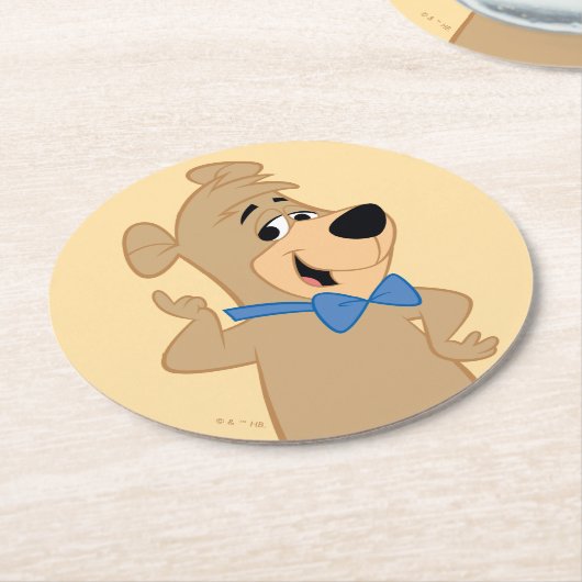 Precocious Boo Bear Runder Pappuntersetzer (Angewinkelt)