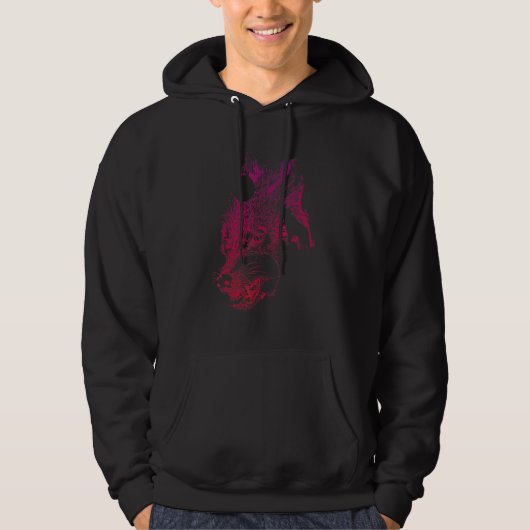 Predator Animal Forest Wildlife Wolf Portrait Wolf Hoodie (Vorderseite)