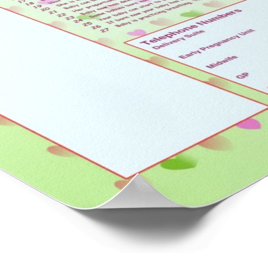 Predicancy Tracker Poster (Ecke)