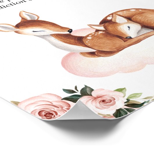 Prediction Card Kinderdusche Oh Deer Poster (Ecke)