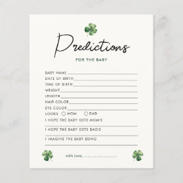 Prediction St.Patrick's Day Charm Baby Shower Game