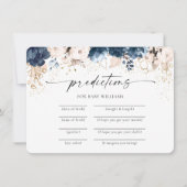 Predictions Card Navy Blue and Dusty Rose Einladung (Vorderseite)