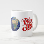Predige Jesus Jumbo-Tasse (Vorderseite Rechts)