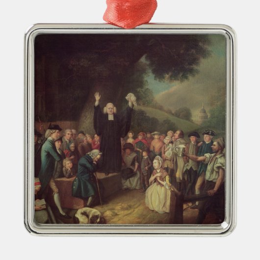 Predigen Georges Whitefield Silbernes Ornament (Vorne)