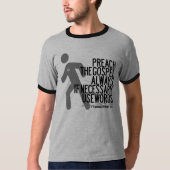 Predigen Sie die Gebrauchswörter des Evangeliums T-Shirt (Vorderseite)