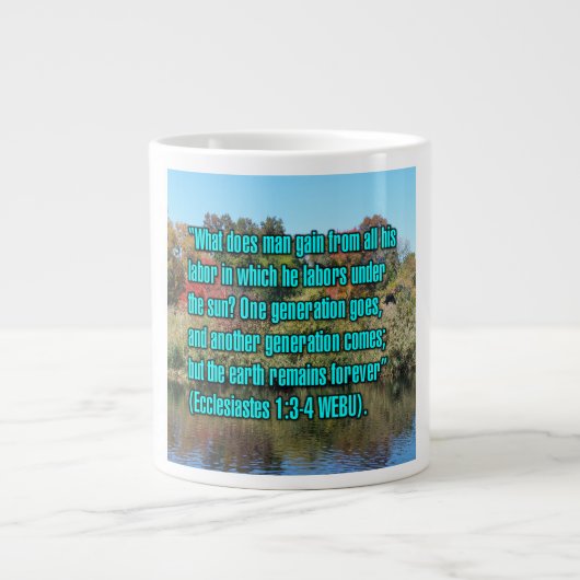 Prediger 1:3-4 WEBU Mug Jumbo-Tasse (Vorderseite)