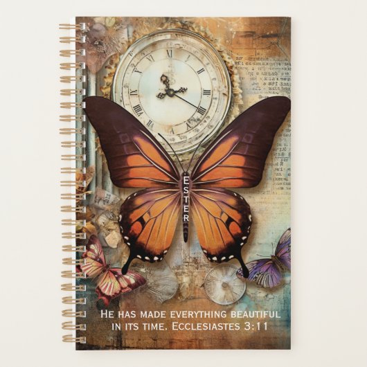 Prediger 3,11 Planer Schmetterling Uhr (Vorderseite)
