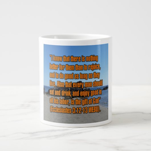 Prediger 3:12-13 WEBU Mug Jumbo-Tasse (Vorderseite)