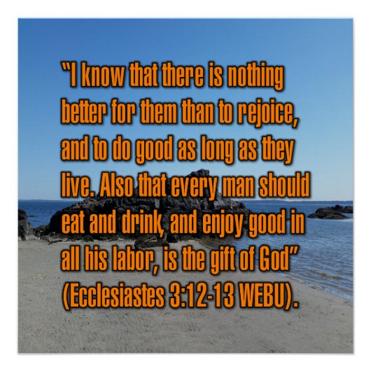 Prediger 3:12-13 WEBU Poster (Vorderseite)