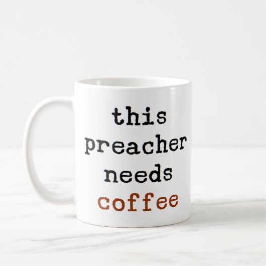 Prediger braucht Kaffee-Tasse Kaffeetasse (Links)