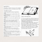 Predigt auf dem Berg - Gebetskarte Visitenkarten (Innenseite Aufgefaltet)