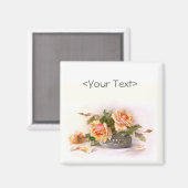 Predigt Rose Stillleben Magnet (Vorderseite/Rückseite)