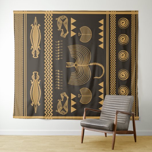 Predynastic Egypt Nile Tapestry Wandteppich (Beispiel (Horizontal))