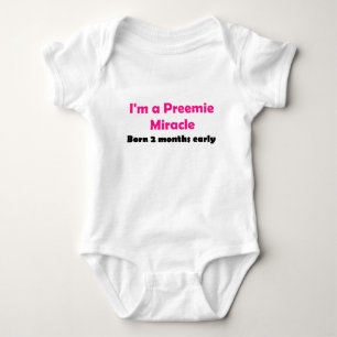 Preemie Miracle Geboren 2 Monate früh, Girl Baby Strampler