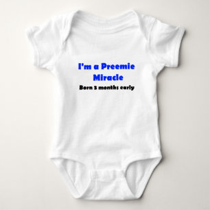 Preemie Miracle Geboren 3 Monate früh, Junge Baby Strampler