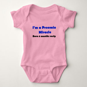 Preemie Miracle Geboren 4 Monate früh, Junge Baby Strampler