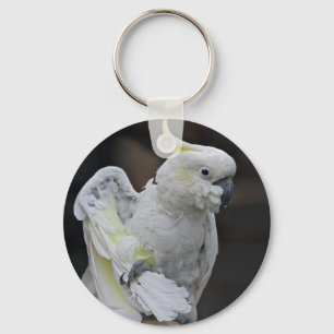 Preening Cockatoo Keyring Schlüsselanhänger