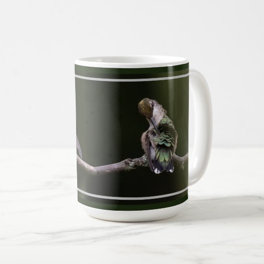 Preening Hummingbird Kaffeetasse (VorderseiteRechts)