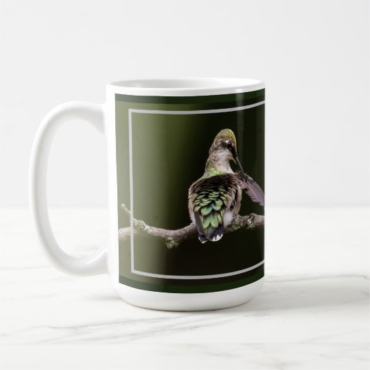 Preening Hummingbird Kaffeetasse (Links)