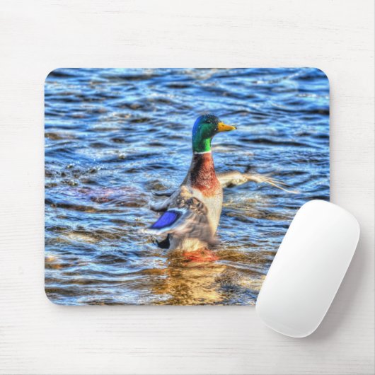 Preening Mallard Duck Birdlover Wildlife Mousepad (Mit Mouse)