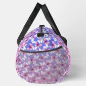 Preety Pink and White Butterfly Pattern Duffel Bag Duffle Bag (Rechts)