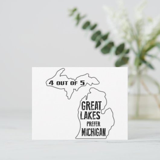 Prefer Michigan Postkarte (Stehend Vorderseite)