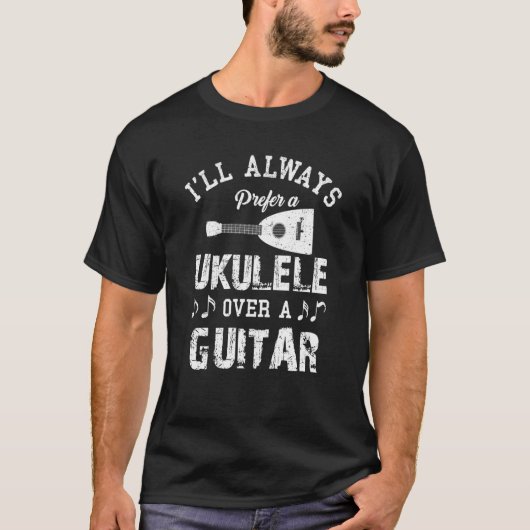 Prefer Ukulele Guitar Player Hawaiian Music Player T-Shirt (Vorderseite)