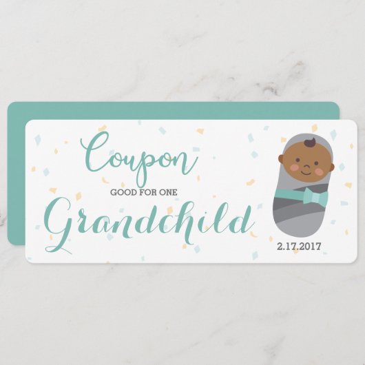 Prefnancy Announcement Blue Baby Ankündigung (Vorne/Hinten)