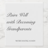 Preganmeldung, Weinetikett, Geschenk für die Elter Weinetikett (Einzelnes Label)