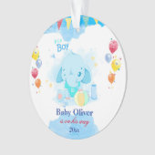 Pregante Weihnachtsschmuck Baby Boy Elephant Ornament (Vorderseite)