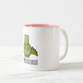 Pregasaurus| Gefälliges Geschenk für Schwangerscha Zweifarbige Tasse (VorderseiteRechts)
