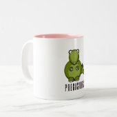 Pregasaurus| Gefälliges Geschenk für Schwangerscha Zweifarbige Tasse (Vorderseite Links)