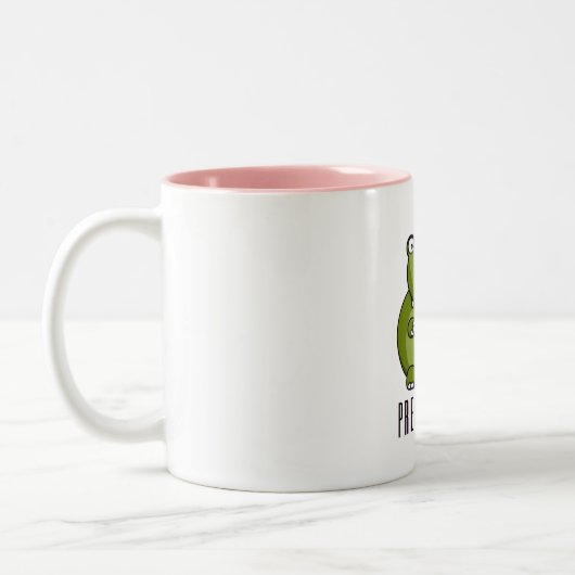 Pregasaurus| Gefälliges Geschenk für Schwangerscha Zweifarbige Tasse (Links)