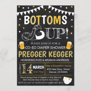 Pregger Kegger Babydusche Einladung