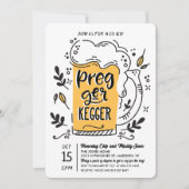 Pregger Kegger Beer Baby Shower Einladung (Vorderseite)
