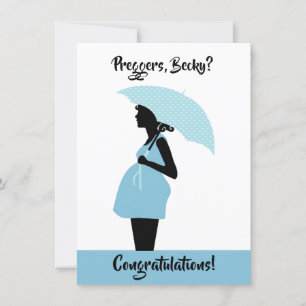 Preggers Custom Congratulations Card Einladung
