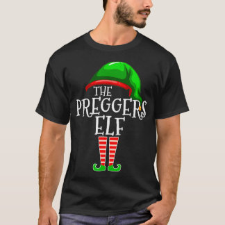 Preggers Elf Group Matching Family Weihnachtsgesch T-Shirt
