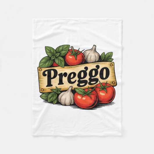 Preggo Costume Pregnancy Announcement Preggo Pasta Fleecedecke (Vorderseite)