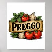 Preggo Costume Pregnancy Announcement Prego Pasta  Poster (Vorne)
