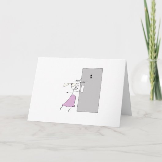 Preggo muss jetzt pinkeln! karte (Vorderseite)