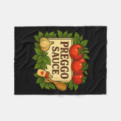 Preggo Sauce Costume Funny Pregnancy Announcement Fleecedecke (Vorderseite (Horizontal))