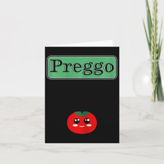Preggo Sauce Funny Maternity Halloween Kostüm Tom Karte (Vorderseite)