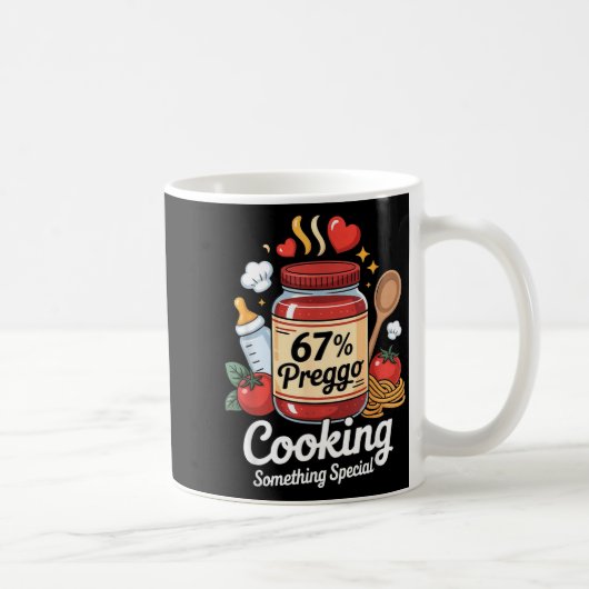 Preggo Sauce Pasta Pregnancy Announcement Funny 67 Kaffeetasse (Rechts)