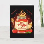 Preggo Sauce Pasta Pregnancy Announcement Funny 67 Karte (Vorderseite)