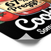 Preggo Sauce Pasta Pregnancy Announcement Funny 67 Poster (Ecke)