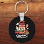 Preggo Sauce Pasta Pregnancy Announcement Funny 67 Schlüsselanhänger (Vorderseite)