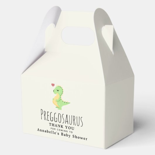 Preggosaurus Niedlich Dinosaurier Babydusche Geschenkschachtel (Vorderseite)