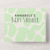 Preggosaurus Niedlich Funny Dinosaur Babydusche All In One Einladung (Rückseite)