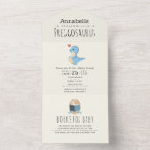 Preggosaurus Niedlich Funny Dinosaur Boy Baby Dusc All In One Einladung (Innen Boden)