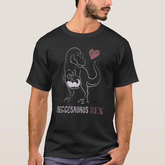 Preggosaurus Rex Dinosaur T-Shirt (Vorderseite)
